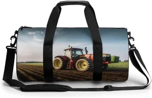 Sports Gym Bag for Women Men Travel Duffel Bag Tote Weekender Bag Tractor Farm Carry on Overnight Bag for Travel Swimming Fitness Workout Sports Duffle Bag