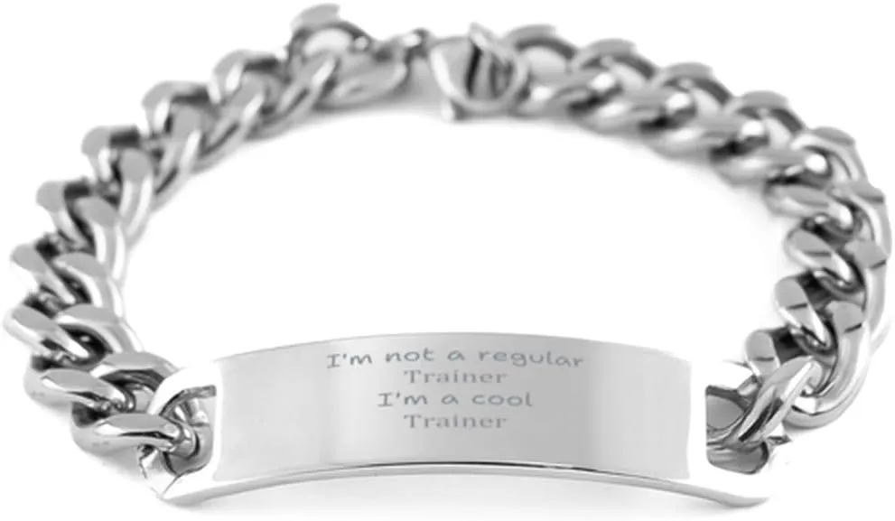 Stainless Steel Cuban Chain Bracelet for Stylish Trainers, Perfect for Birthday and Christmas Gifts, Imbued with Confidence and Inspiration