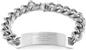Stainless Steel Cuban Chain Bracelet for Stylish Trainers, Perfect for Birthday and Christmas Gifts, Imbued with Confidence and Inspiration