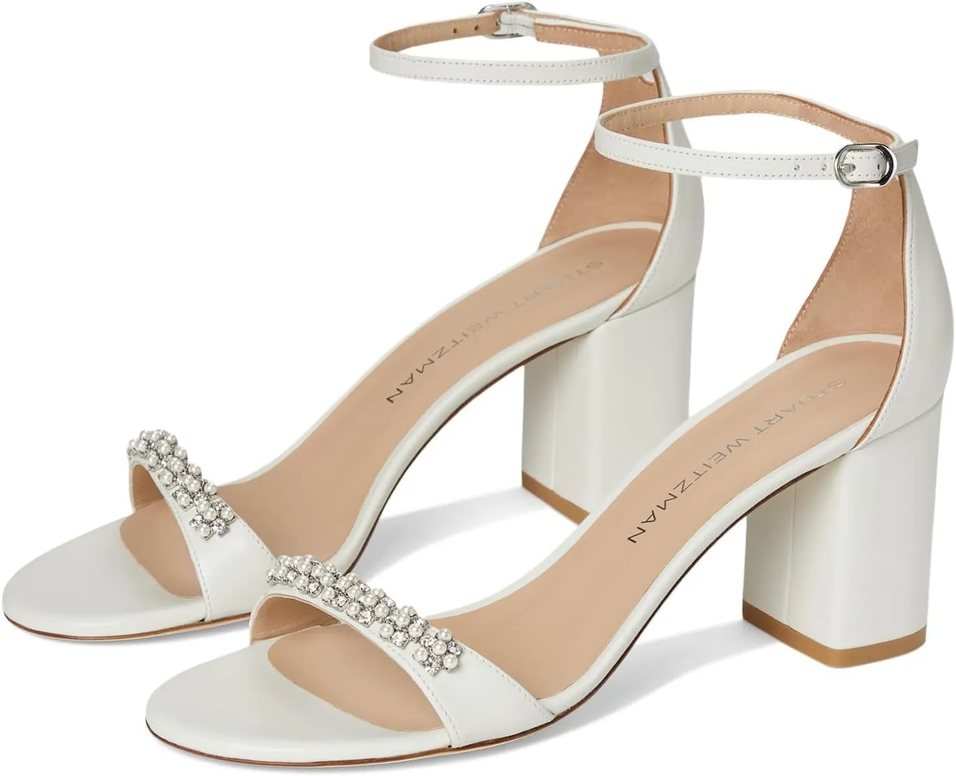 Stuart Weitzman Women's Nudist Poppy Block 75 Pump