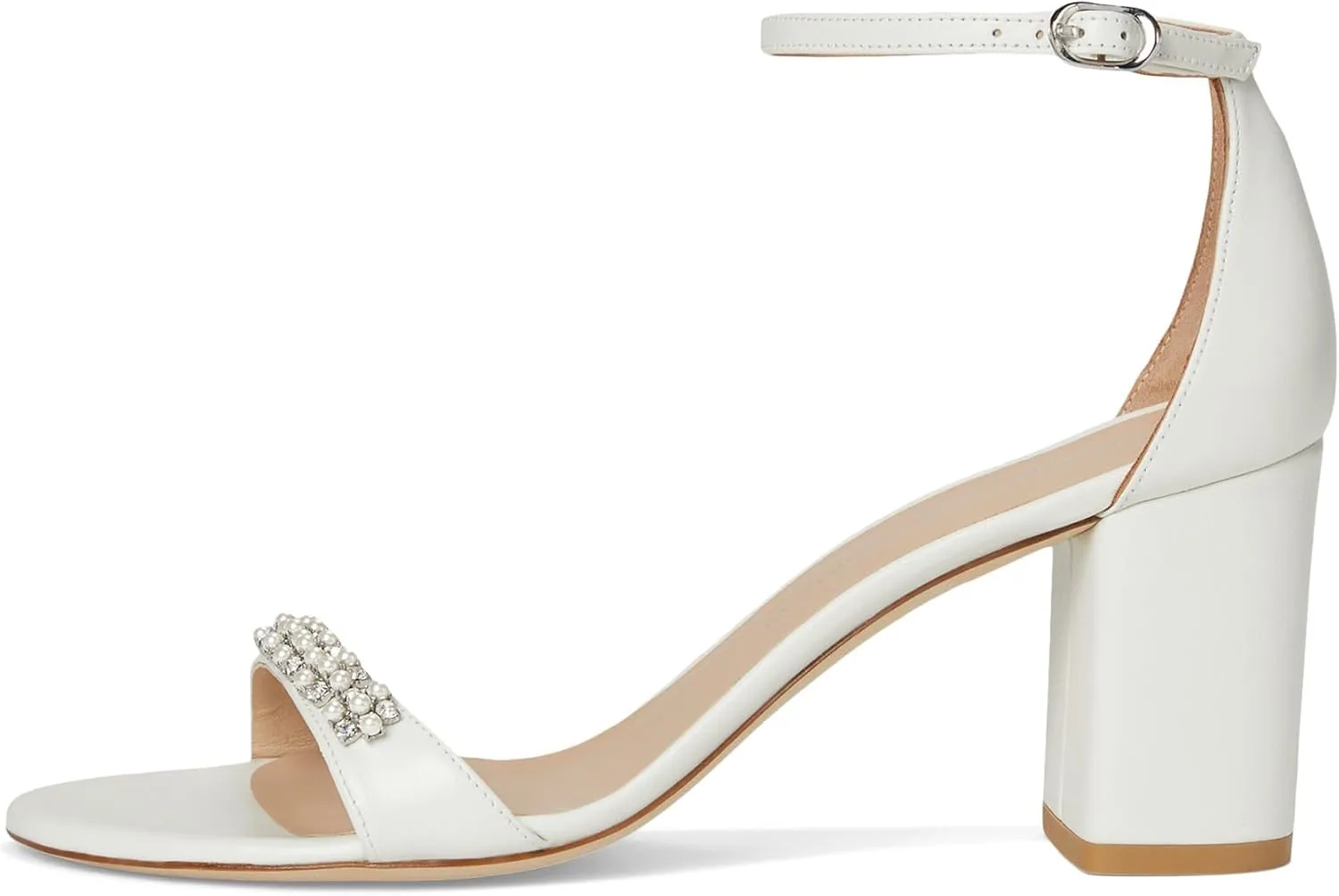 Stuart Weitzman Women's Nudist Poppy Block 75 Pump