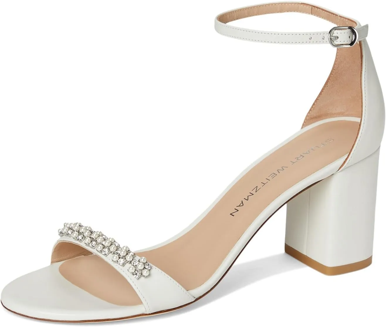 Stuart Weitzman Women's Nudist Poppy Block 75 Pump