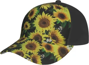 Sunflower 1 Print Baseball Cap for Men and Women – Curved Brim, Perfect for Outdoor, Sports, Travel, and Four Seasons Black