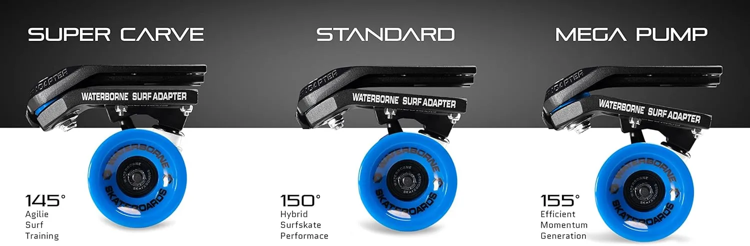 Surf and Rail Adapter FIN System for 3 Surfskate Trucks Modes - Surf Skate Truck Fits Any Board - Longboard Skateboard Accessories, Surf Skateboard Trucks, Surfskate Skateboard