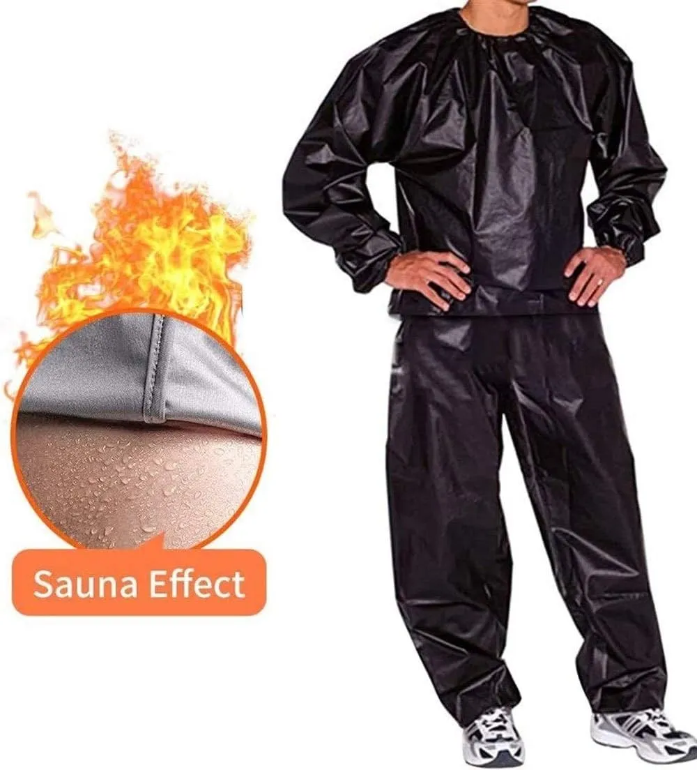 Sweat Sauna Suit Fitness Full Body Sauna Suit PVC Workout Suit Exercise Fitness Workout Tear Resistant Sauna Suits