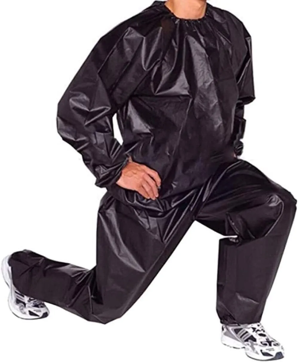 Sweat Sauna Suit Fitness Full Body Sauna Suit PVC Workout Suit Exercise Fitness Workout Tear Resistant Sauna Suits