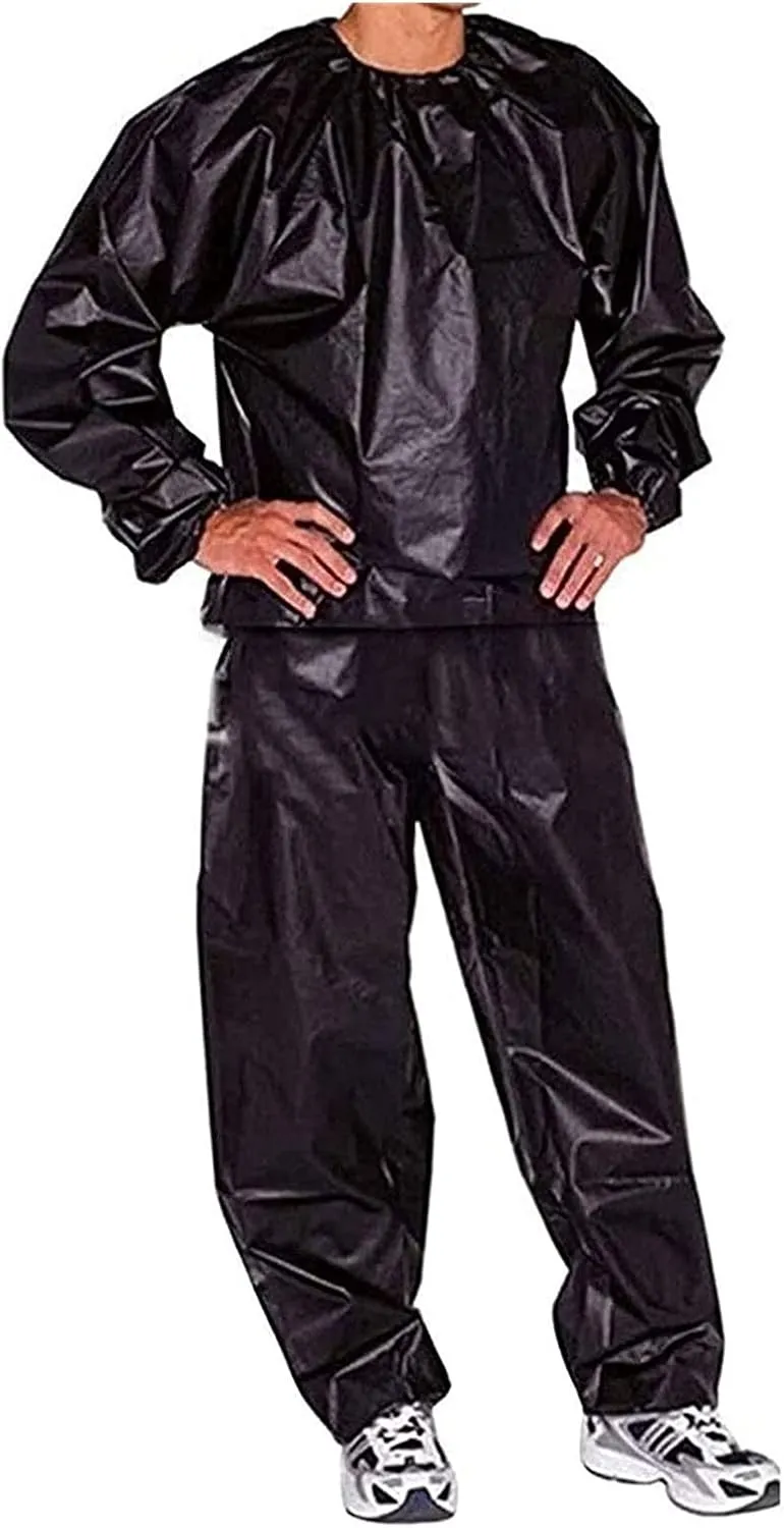 Sweat Sauna Suit Fitness Full Body Sauna Suit PVC Workout Suit Exercise Fitness Workout Tear Resistant Sauna Suits