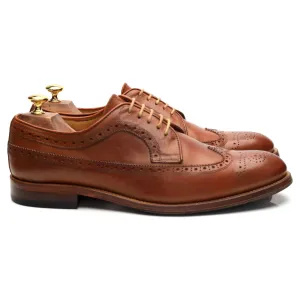 Tan Brown Leather Derby Brogues UK 10.5