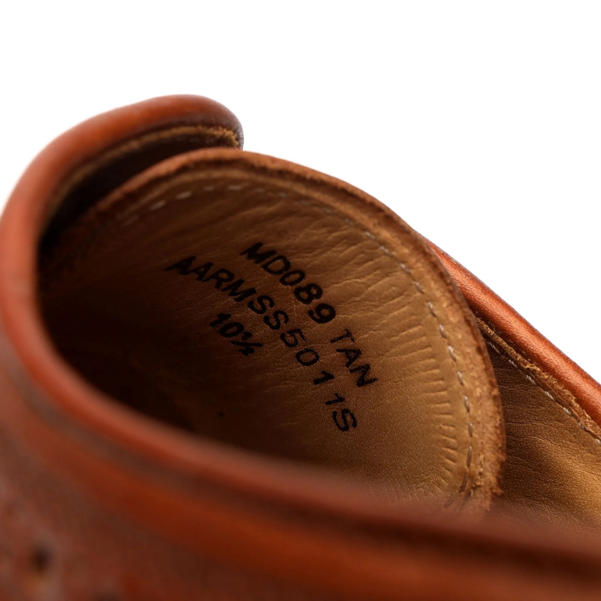 Tan Brown Leather Derby Brogues UK 10.5