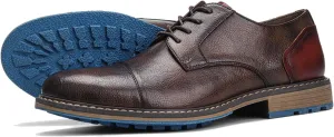 Tanner Shoes Men's Orthopedic Comfort Dress Shoes Casual Business Leather Oxford Derby Loafers Office Walking Work Flats