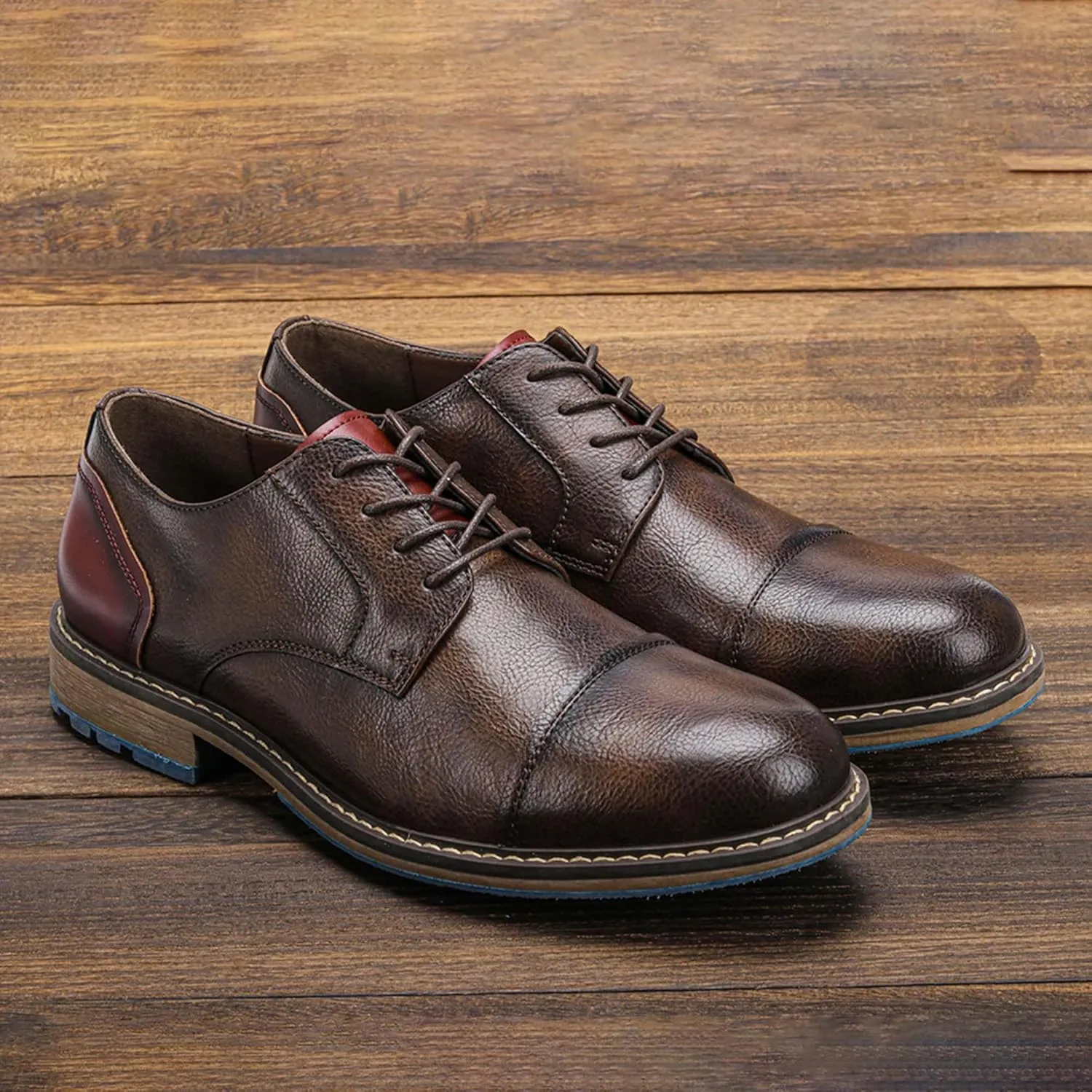Tanner Shoes Men's Orthopedic Comfort Dress Shoes Casual Business Leather Oxford Derby Loafers Office Walking Work Flats