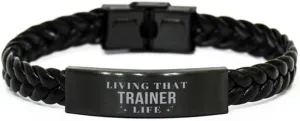 Trainer Braided Bracelet Trainer Student Graduation, Living That Trainer Life Funny, Sarcasm Gifts for Coworkers, Friend Trainer Birthday Idea
