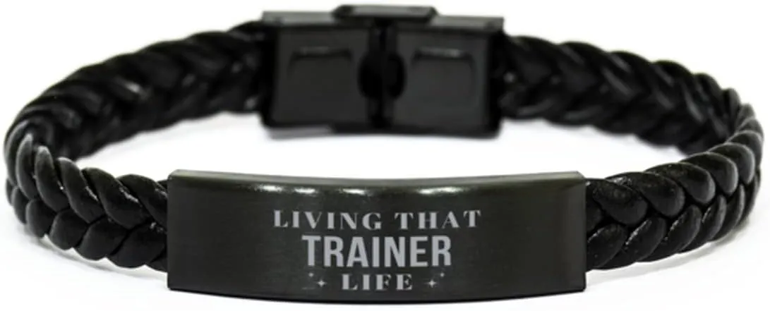 Trainer Braided Bracelet Trainer Student Graduation, Living That Trainer Life Funny, Sarcasm Gifts for Coworkers, Friend Trainer Birthday Idea