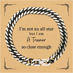 Trainer Cuban Link Chain Bracelet - Embrace Confidence and Strength for the Perfect Idea Gifts Idea for Birthday, Christmas, or Graduation