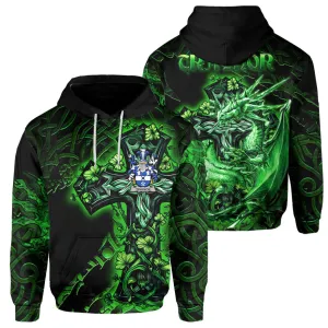 Traynor or Trainer Hoodies Celtic Cross And Dragon Style