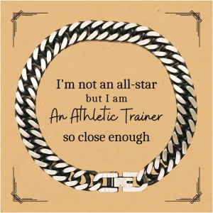 Unique Cuban Link Chain Bracelet for the Dedicated Athletic Trainer - Not Just an All-Star, Engraved with Confidence and Hope for Graduation and Birthday Gifts