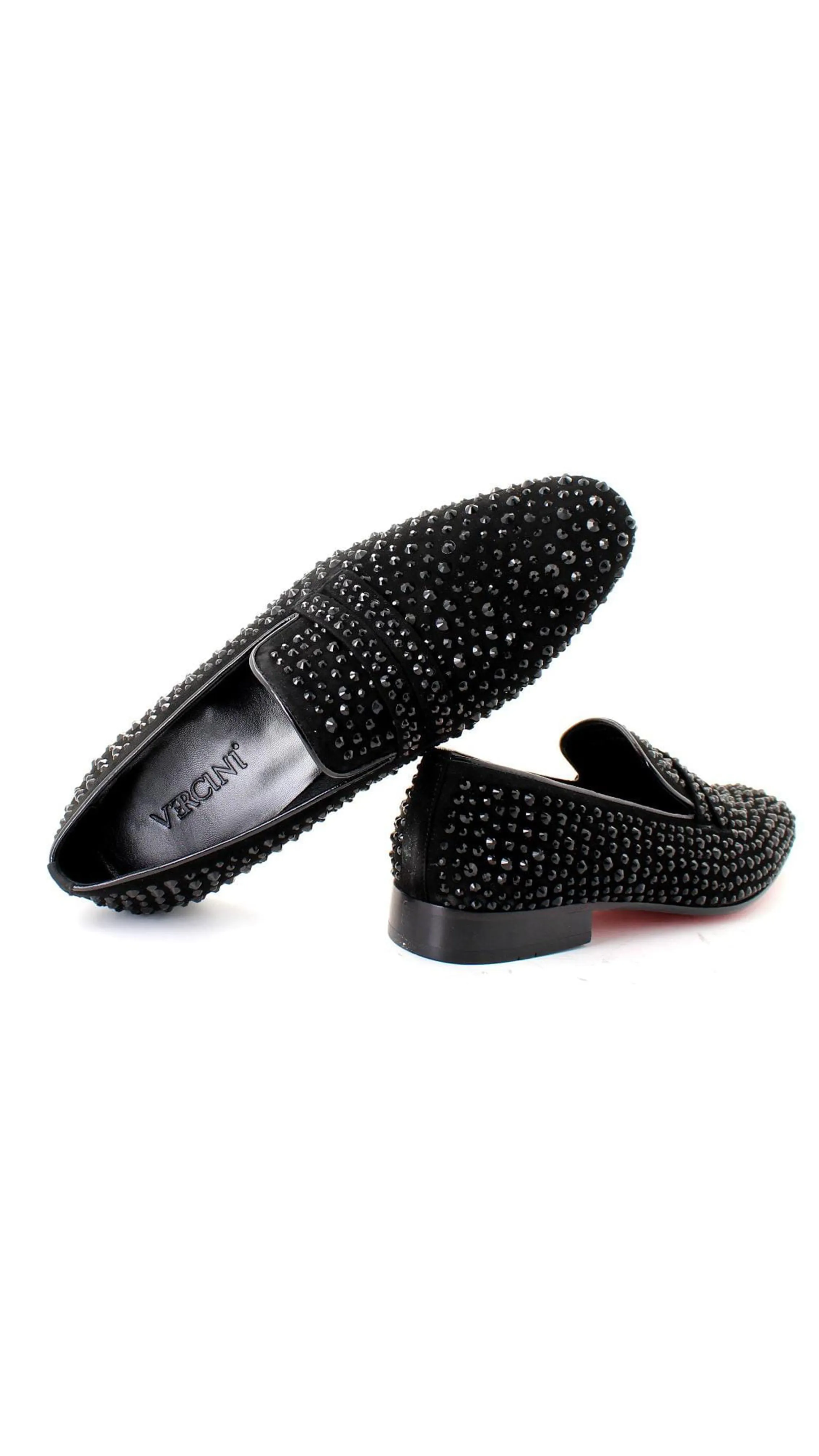 Vercini Luxe Studded Leather Loafers