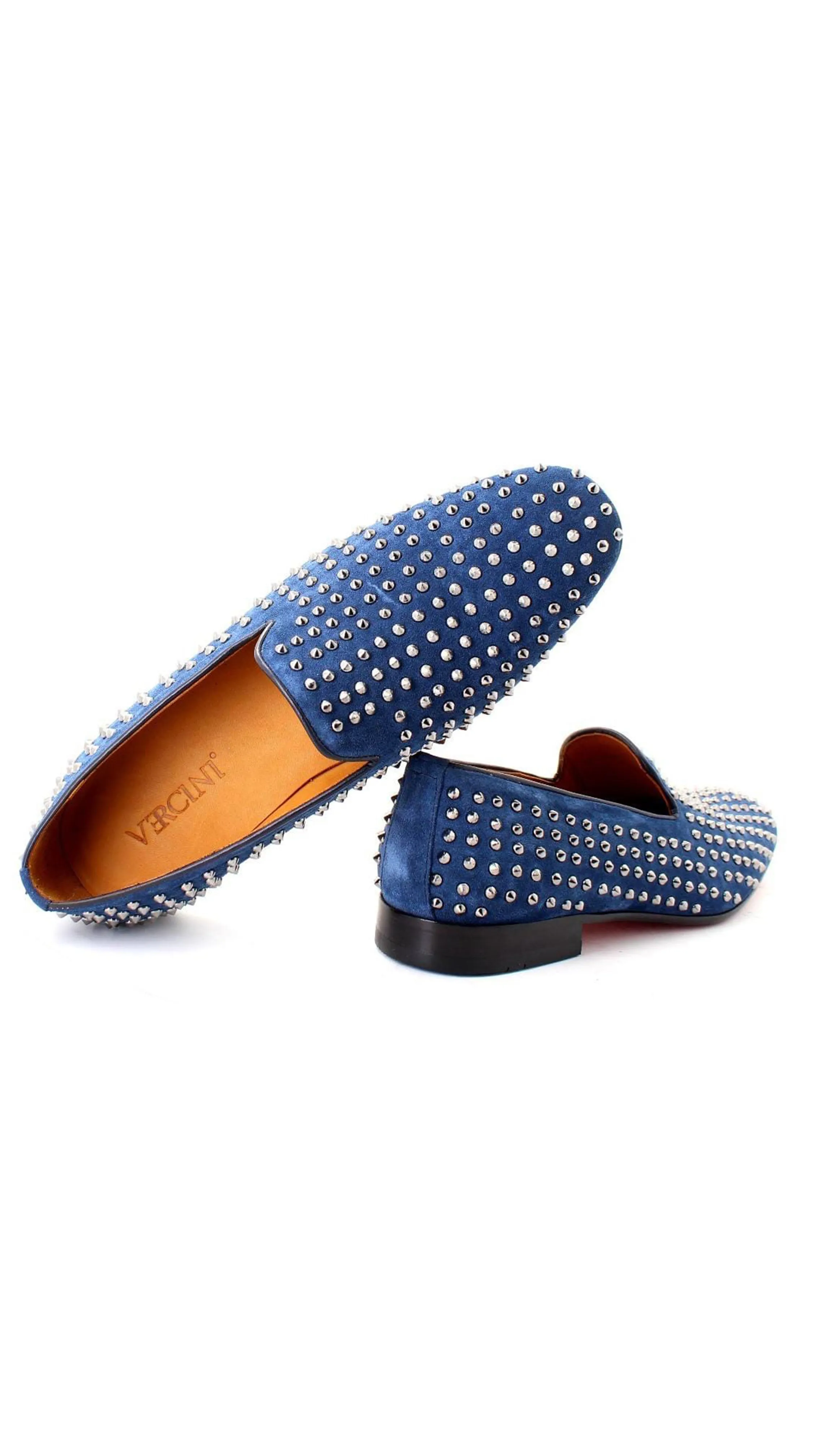 Vercini Luxe Studded Leather Loafers