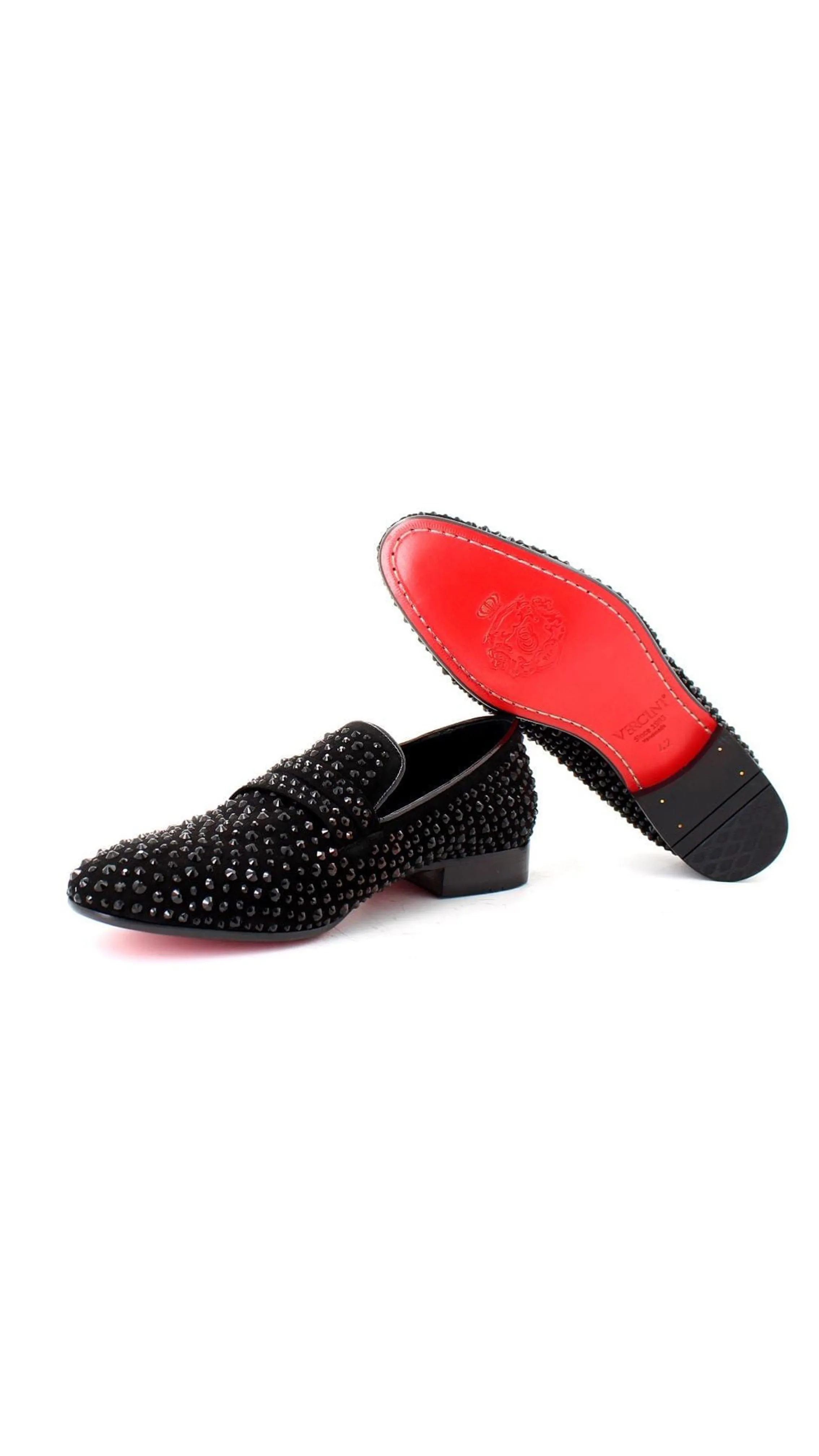 Vercini Luxe Studded Leather Loafers