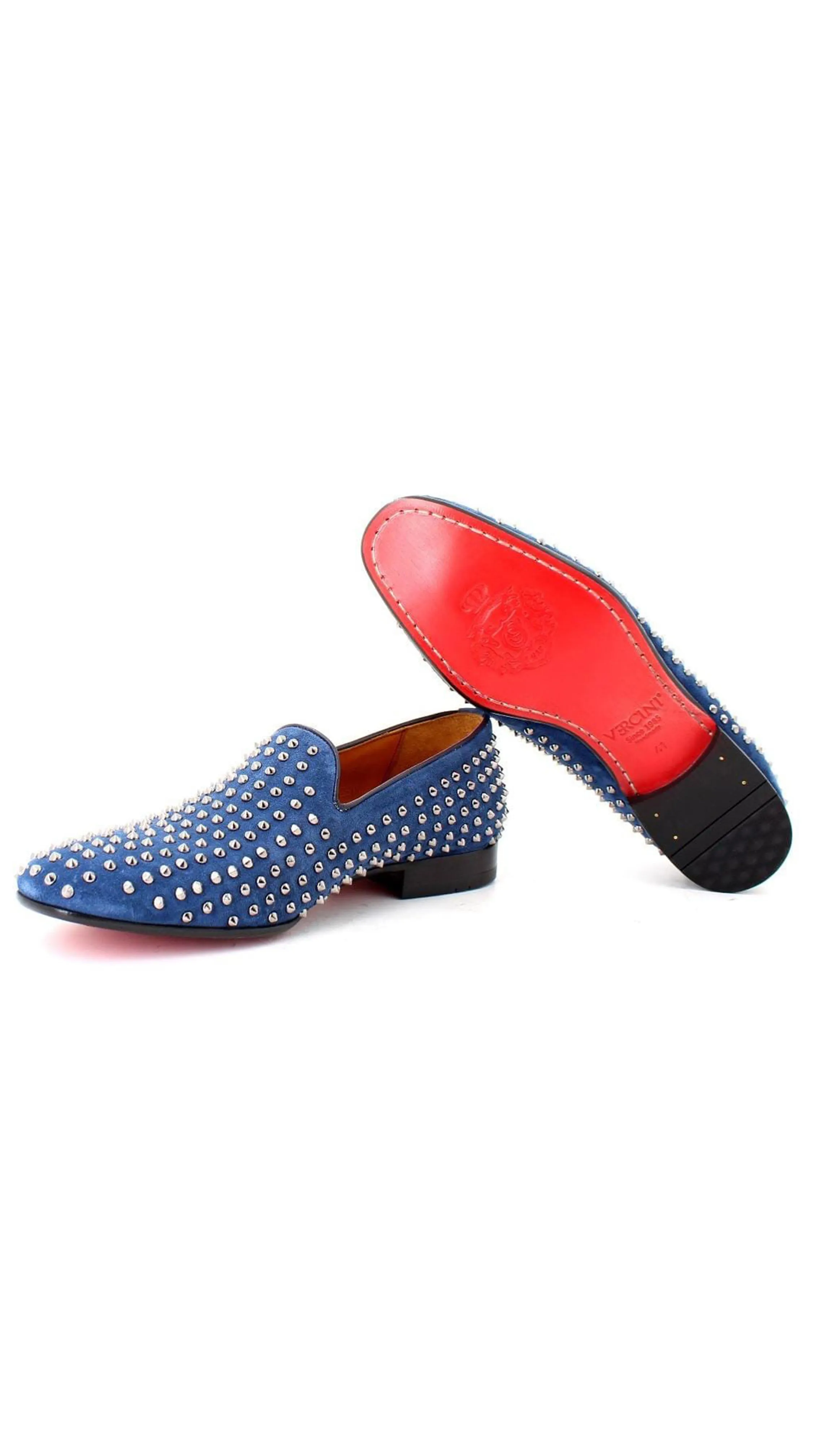 Vercini Luxe Studded Leather Loafers