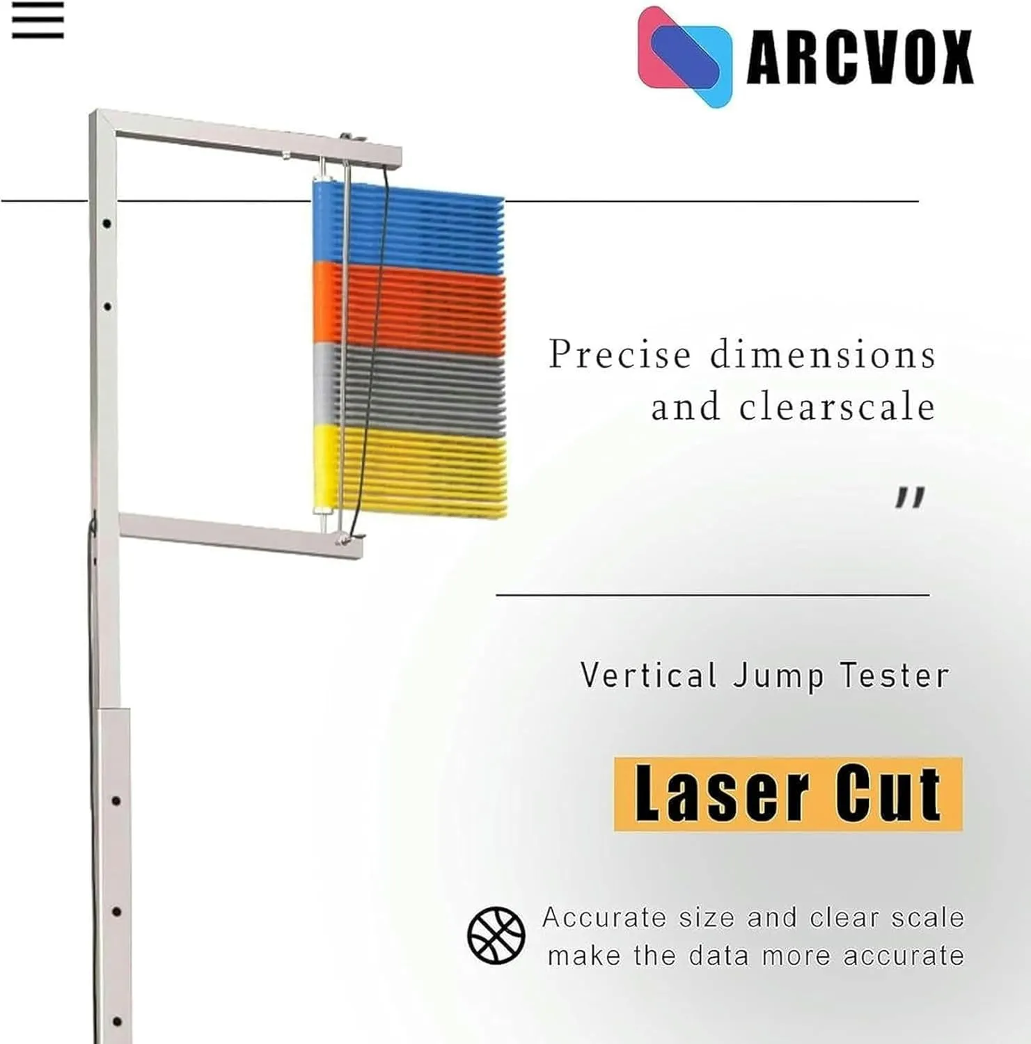 Vertical Jump Trainer for Athletes Jump Height Ability Tester Basketball Jumping Training Aid Range of 5.6-11.8ft / 5.6-10.5ft / 4.6-9.2ft (Colorful Abs 5.6)