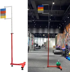 Vertical Jump Trainer Gym Equipment, 1.4-3 M Adjustable Sports Jump Height Tester for Teenagers, Physical Testing Scale, Easy to Install (Colorful Vanes)