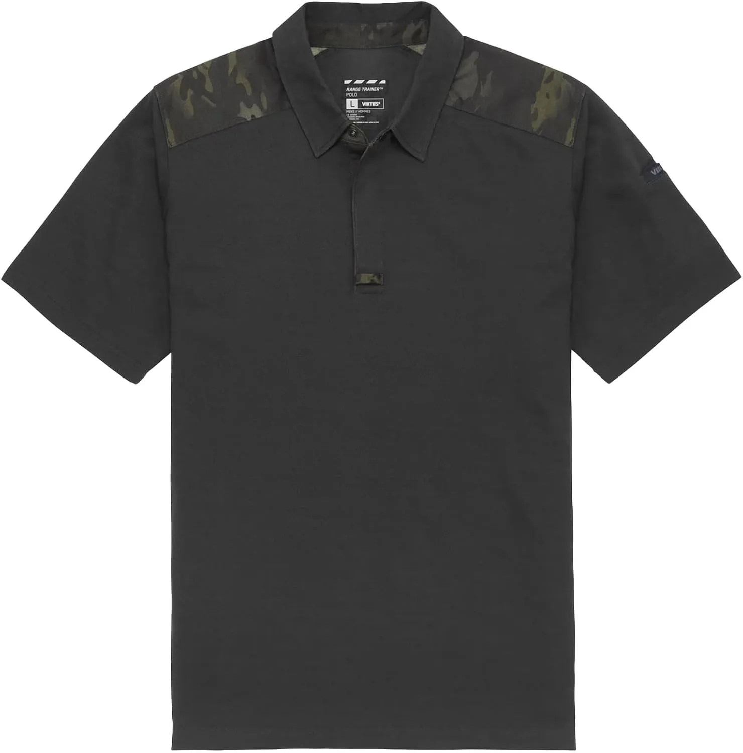 VIKTOS Men's Range Trainer Coolmax Durable Lightweight Breathable Snap Collar Short Sleeve Hunting Shooting Stretch Polo Top