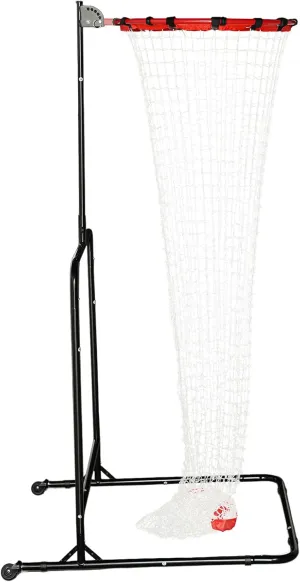 Volleyball Setter Trainer Net, Adjustable Angle Height 5.58-11 ft Setter Nets with 2 Wheels, Free Standing Volleyballs Practice Net System for Serving, Spiking and Setting