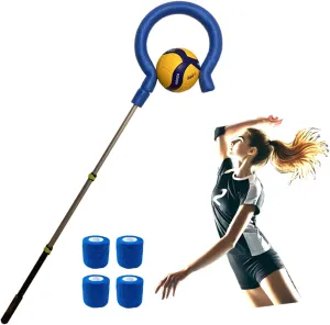 Volleyball Spike Trainer Pro SPT5004 – Premium Training Aid for Spiking, Serving & Blocking – Adjustable Lightweight Aluminum Pole & Secure Ball Holder – Question Mark Hook,No Ball Included
