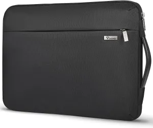 Voova Laptop Sleeve Case 14 15 Inch with Handle, 360° Protective Waterproof Slim Computer Bag Cover Compatible with MacBook Air 15 M2/M3/M4 2024-2025, MacBook Pro 14/15, Hp Chromebook 14, Black