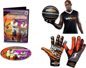 Weighted Basketball & Training Gloves Combo - Dribbling, Driving, & Passing Video Training for Beginners & Pros - Durable 3 lb. Men's Ball, 2.75 lb. Women's Ball, Anti-Grip Gloves, Online Dr