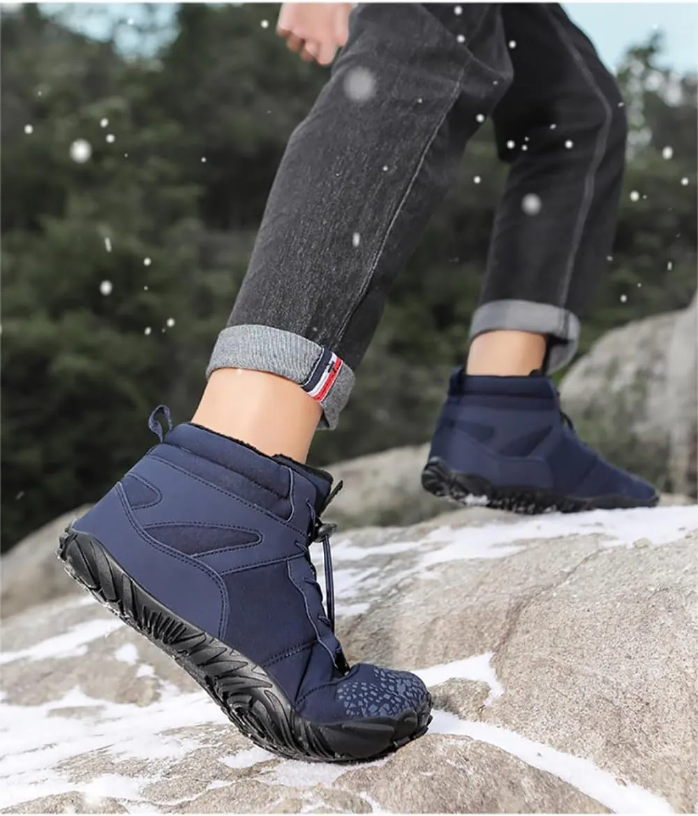 Winter Hike Walking Barefoot Footwear Womens Men Barefoot Boots Autumn Winter Waterproof Wide Toe Barefoot Shoes