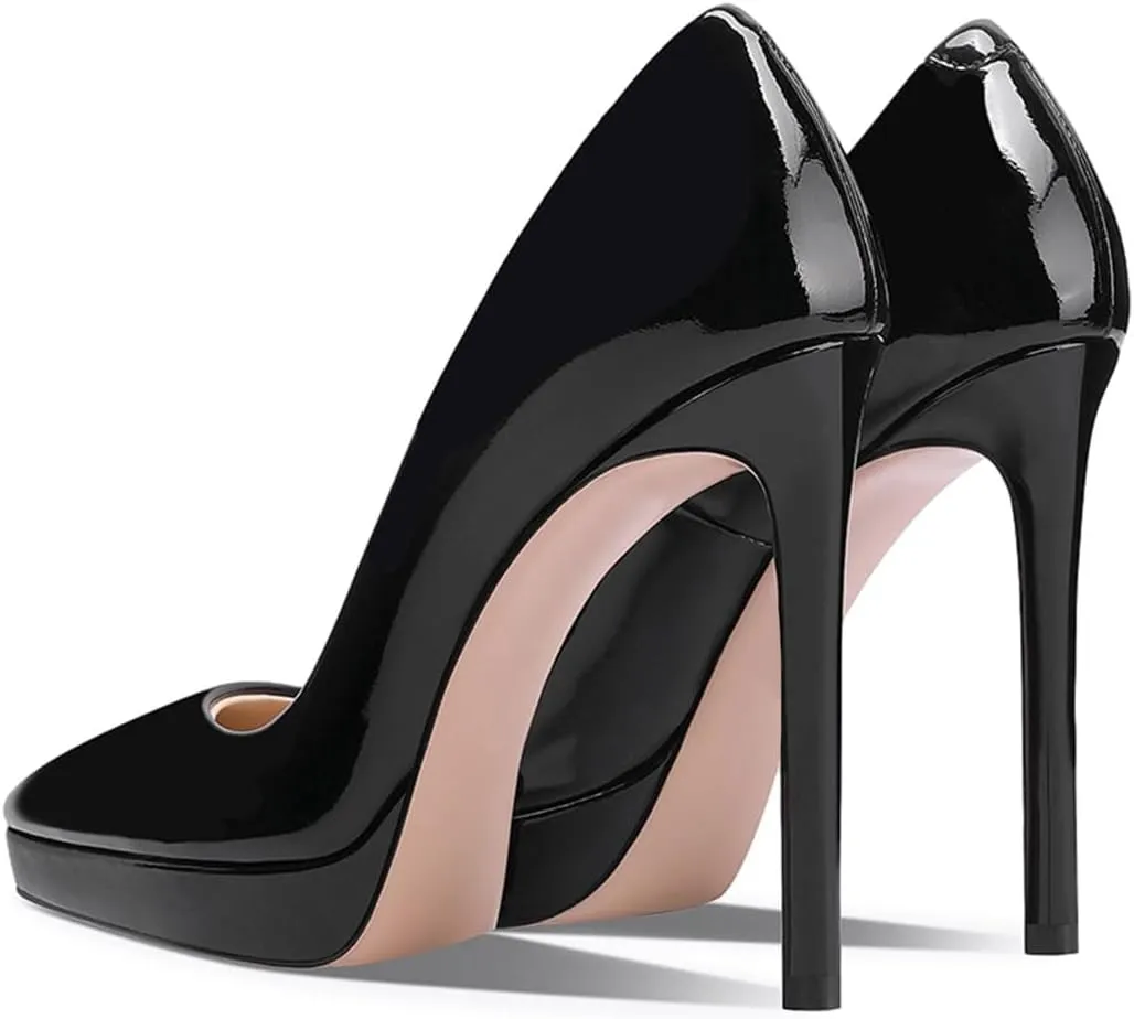 Womens Classic Pump Platform High Stiletto Heels Pointy Toe Slip On Shoe Business Prom Daily Size 4-16 US
