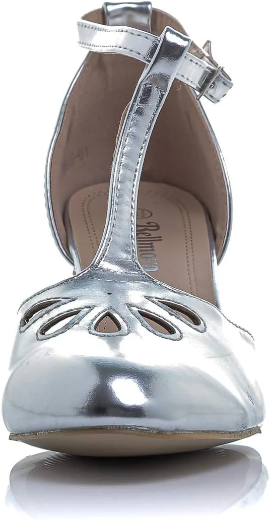 Women's Jamie-01 Vintage Round Toe T-Strap Mary Jane Costume Dress High Heel Swing Shoe with Sexy 3" Heel for Every Flapper