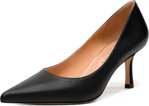 Women's Pumps, Pointed Closed Toe High Heels, Fashion Mid Heel Slip on Shoes for Women