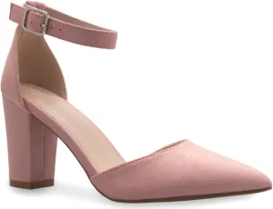 Women's Sexy D'Orsay Ankle Strap Pointed Toe Block Heel Pump - Classic, Comfortable