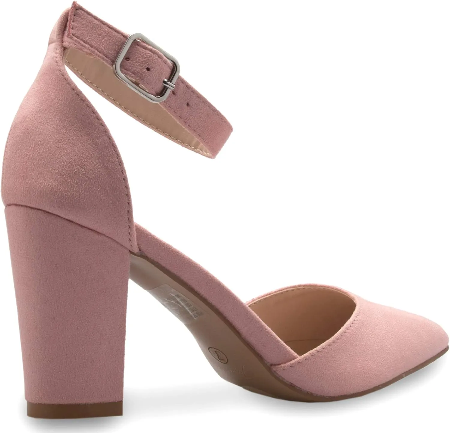 Women's Sexy D'Orsay Ankle Strap Pointed Toe Block Heel Pump - Classic, Comfortable