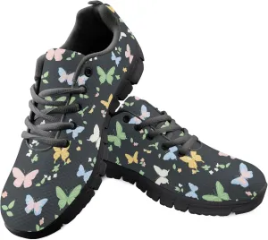 Womens Sports Trainer Running Shoes for Teens Causal Travel Sneaker Walking Low Heel Lace up Breathable Flexible