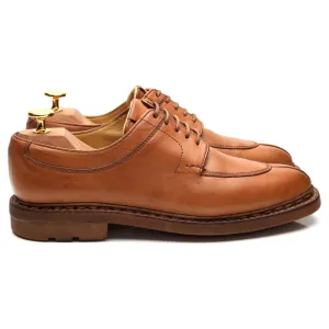 Women's Tan Brown Leather Split Toe Derby UK 6