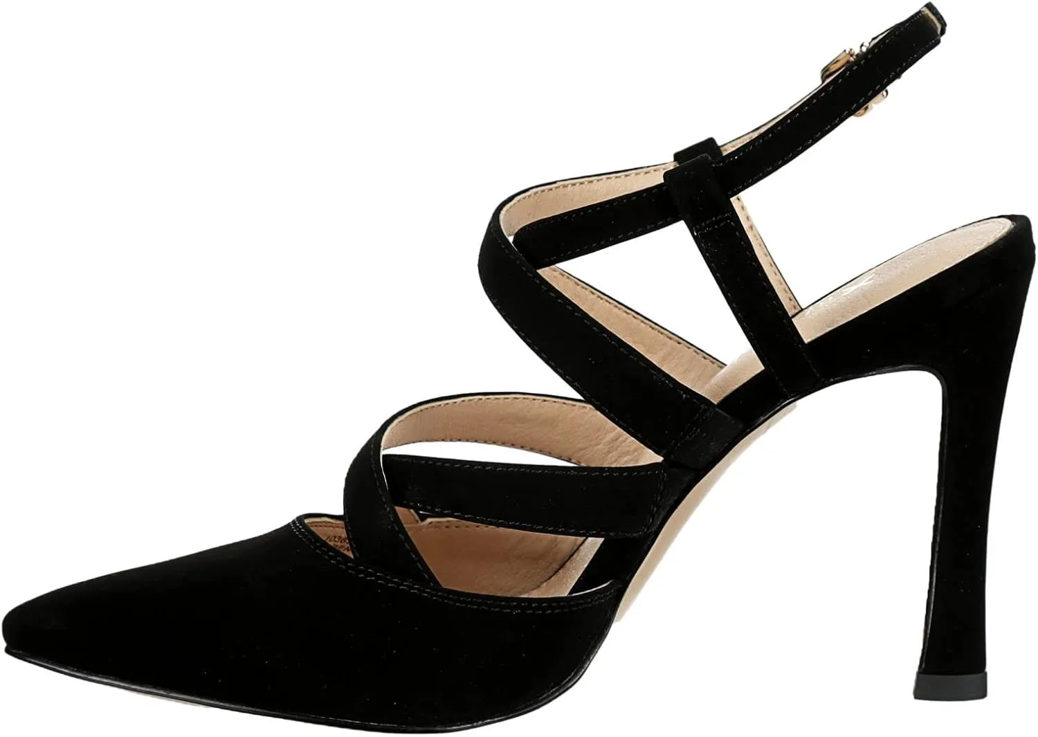 XAPPEAL Maren - Women's Strappy Closed Toe Pointed Pump with Ankle Strap