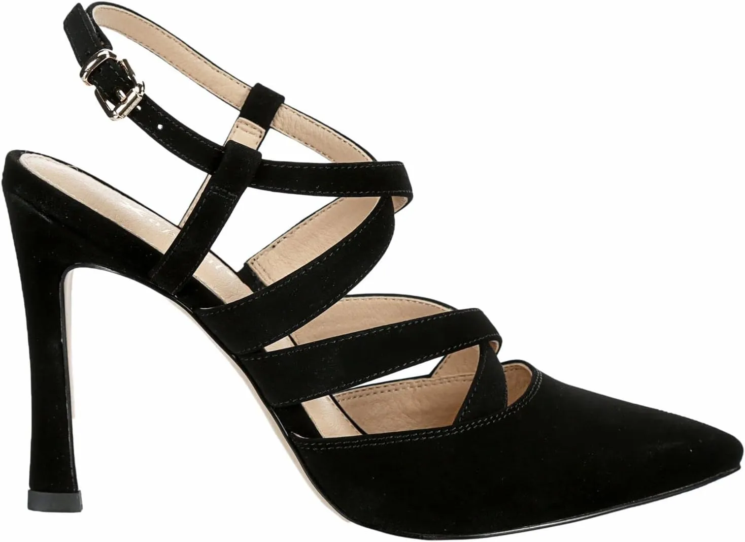 XAPPEAL Maren - Women's Strappy Closed Toe Pointed Pump with Ankle Strap