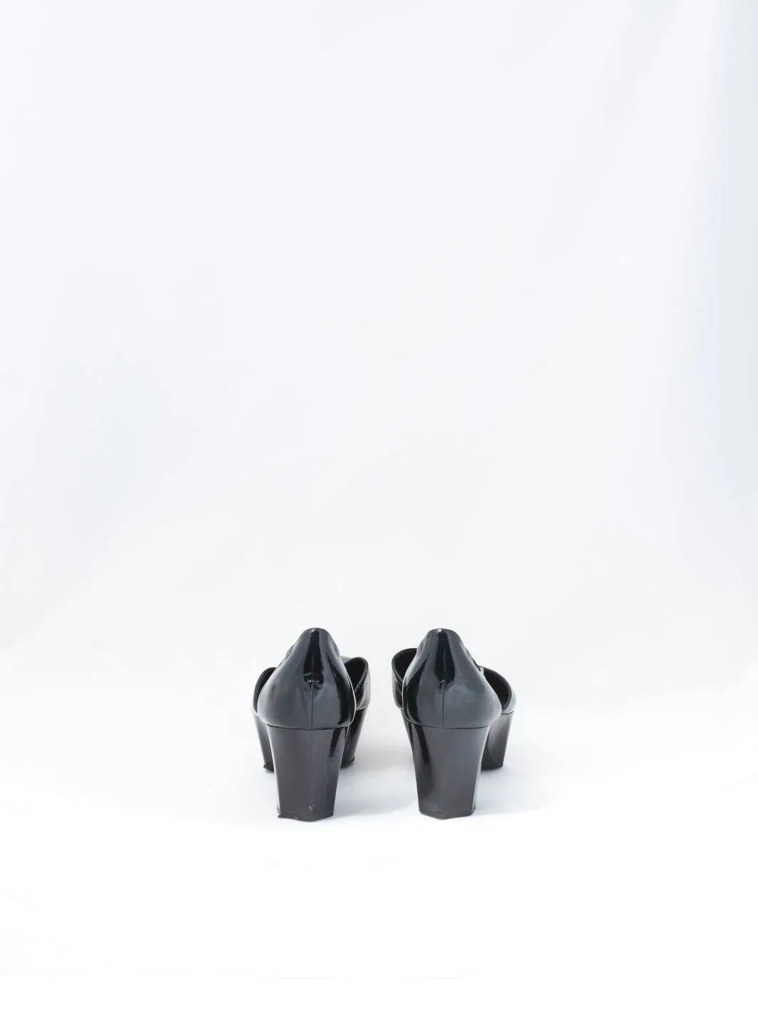 Y2K Jil Sander black pump with wedge