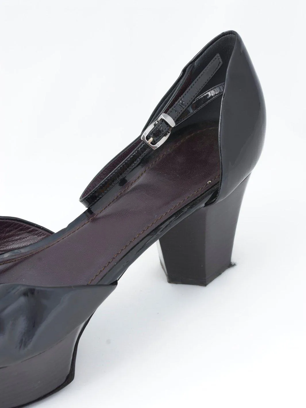 Y2K Jil Sander black pump with wedge