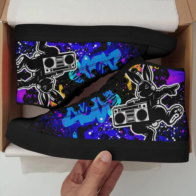 Yoga Printed High-Top Canvas Shoes for Women Unisex Fashion Lace Up Sneakers Casual Walking Tennis Trainer for Girls