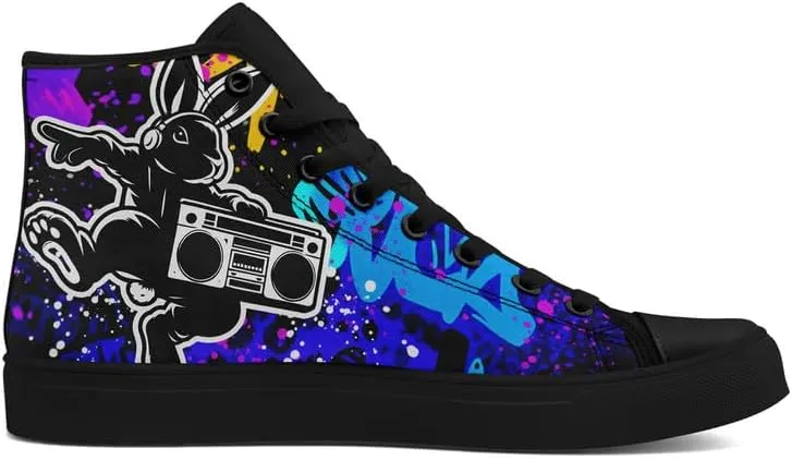 Yoga Printed High-Top Canvas Shoes for Women Unisex Fashion Lace Up Sneakers Casual Walking Tennis Trainer for Girls