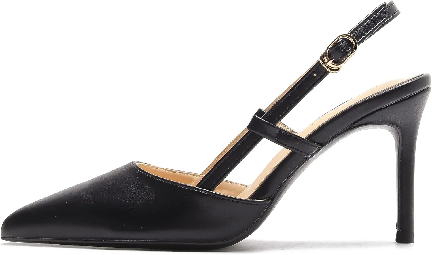 YooPrettyz Women Pointed Toe Shoes Slingback Pumps Strappy Formal Dressy Heels Office Slim High Heels Shoes