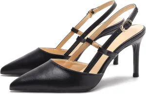 YooPrettyz Women Pointed Toe Shoes Slingback Pumps Strappy Formal Dressy Heels Office Slim High Heels Shoes