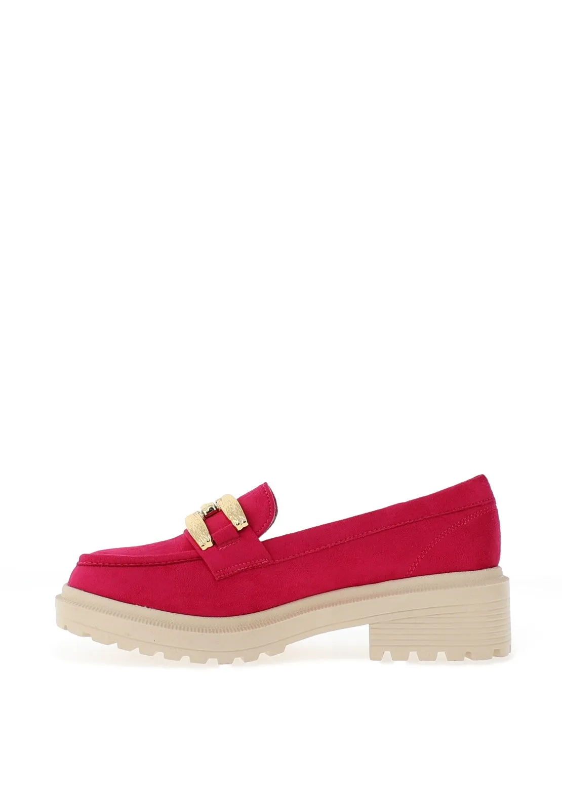 Zanni & Co. Chilin Kone Faux Suede Loafer, Fuchsia