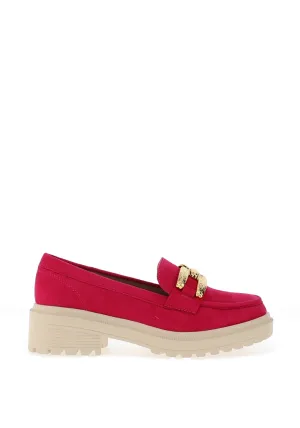 Zanni & Co. Chilin Kone Faux Suede Loafer, Fuchsia