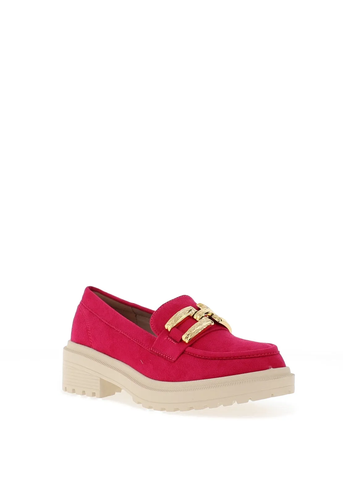 Zanni & Co. Chilin Kone Faux Suede Loafer, Fuchsia